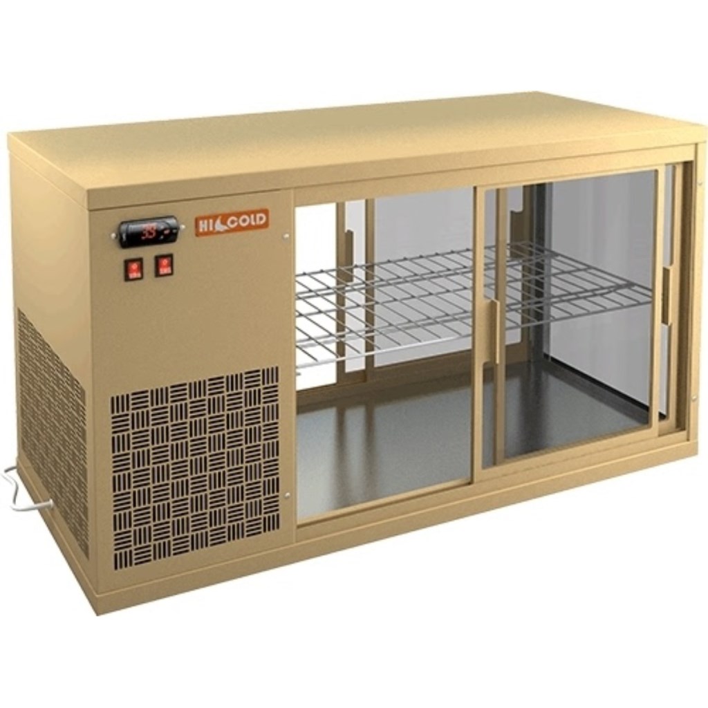 Витрина холодильная настольная HICOLD VRL Т 1100 L Beige