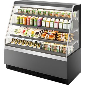 Витрина кондитерская Chilz VETE KUB OF 90 серый глянец, вишня верона