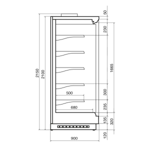 Горка холодильная Dazzl Vega SG 090 H210 375 - Изображение 3