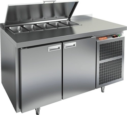 Стол холодильный для салатов HiCold SL2-11SN (1/6) М с крышкой