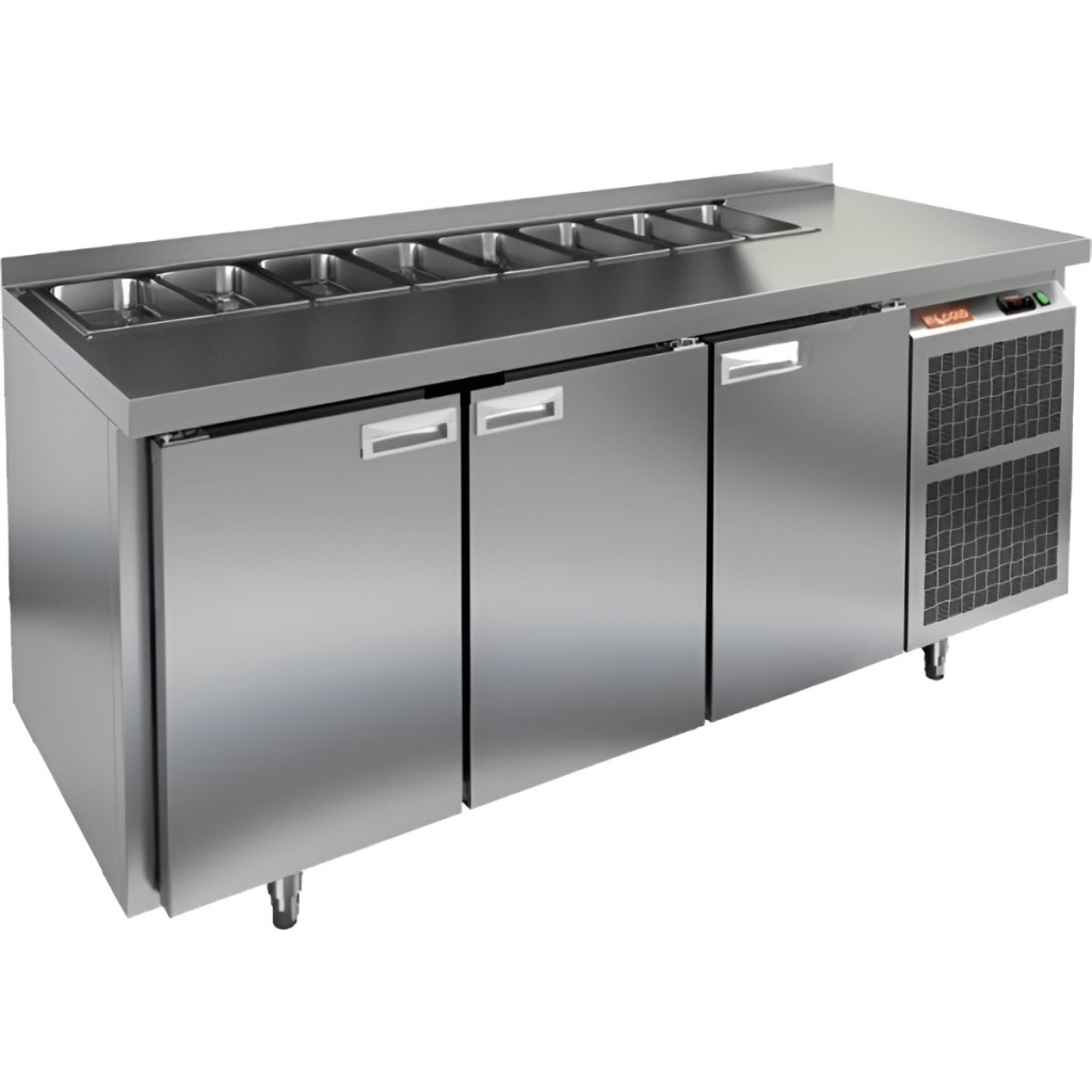 Стол холодильный для салатов HiCold SL1-111SN (1/3) без крышки