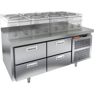 Стол морозильный HiCold GN 22/BT LT О под тепловое оборудование