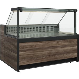 Витрина морозильная Carboma GC111 SL 1,25‑1 (1008 Темный дуб) (газлифт, без боковин)