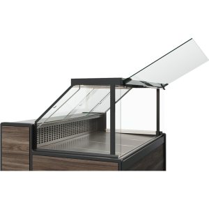 Витрина нейтральная Carboma GC111 N 1,25-1 (1008 (Темный дуб)) (газлифт, без боковин) - Изображение 2