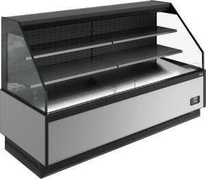 Горка холодильная Carboma GC110 VM 2,5-2 Горка без боковин (версия 2.0) ( 9006-9005)