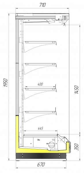 Горка холодильная Север МАНГО-Slim 1950/710 ВХС-3750 - Изображение 6