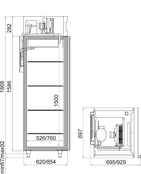 Шкаф холодильный Polair СМ 105-G  - Изображение 2
