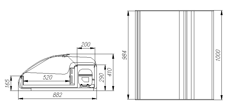 Витрина холодильная настольная Полюс ВХСр-1,0 Арго XL техно (A89) - Изображение 6
