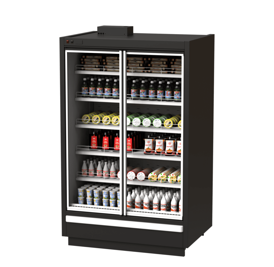 Горка холодильная «ПРАГА 1250» с дверями и выносным агрегатом
