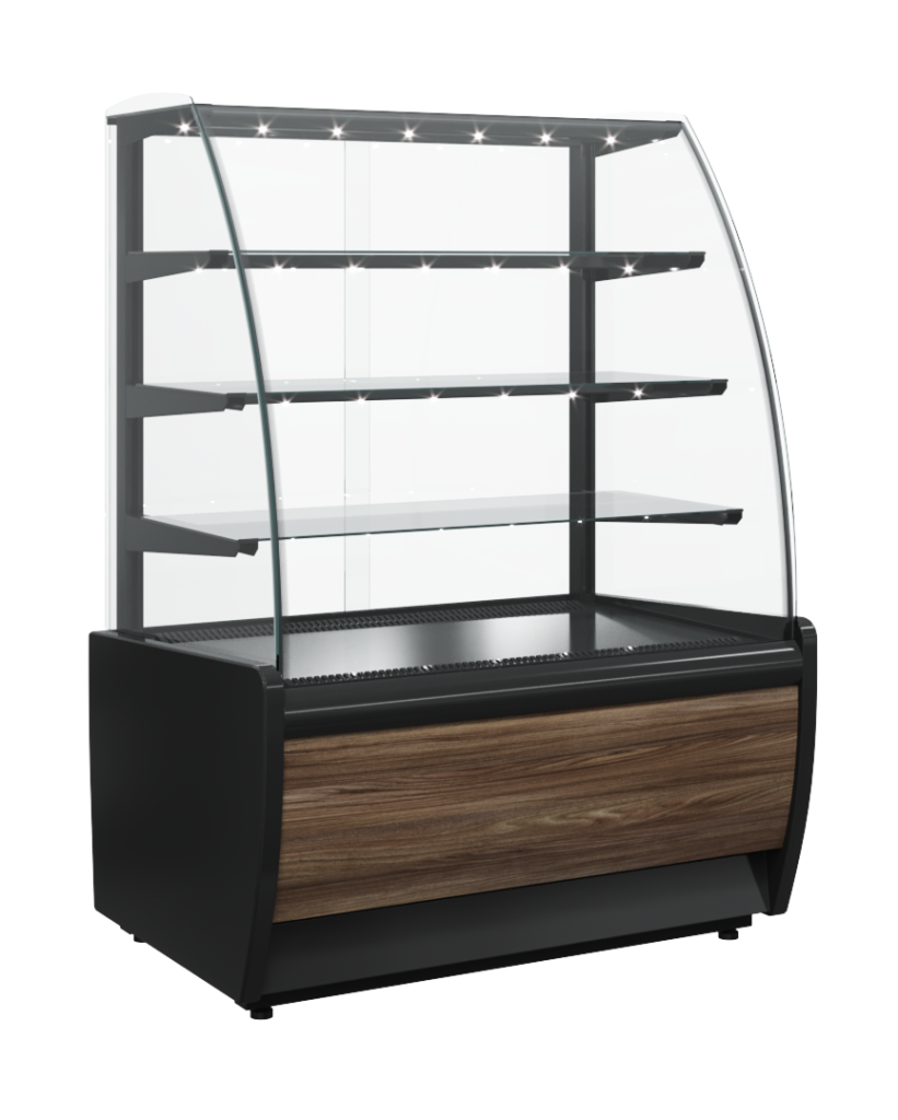Витрина кондитерская Carboma K70 VM 1,3-1 Light Паттерн (0108 Темный дуб)