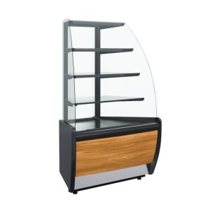 Витрина кондитерская Carboma K70 N-3 Light Паттерн (0108 Темный дуб) угловая